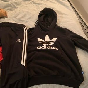 Black adidas sweatsuit size large only worn twice